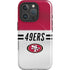 NFL San Francisco 49ers White Striped iPhone 16 Pro Magsafe Impact Case